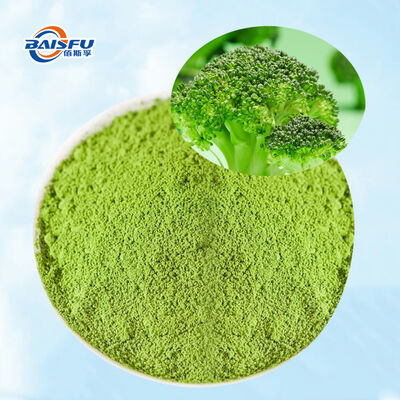Baisfu Halal Available Food Grade Freeze Dried Broccoli Powder High Fiber Cruciferous Greens Supplement for Beverage