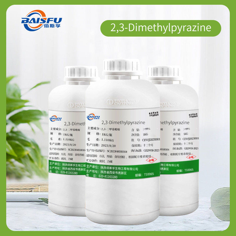 99% Min Monomer Flavor 2 , 3-Dimethylpyrazine C6H8N2 CAS 5910-89-4
