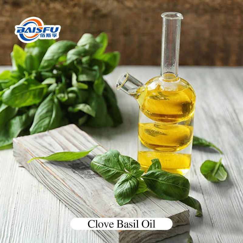 Highly Effective Natural Plant Essential Oil Clove Basil Oil for Perfumes and Cosmetics