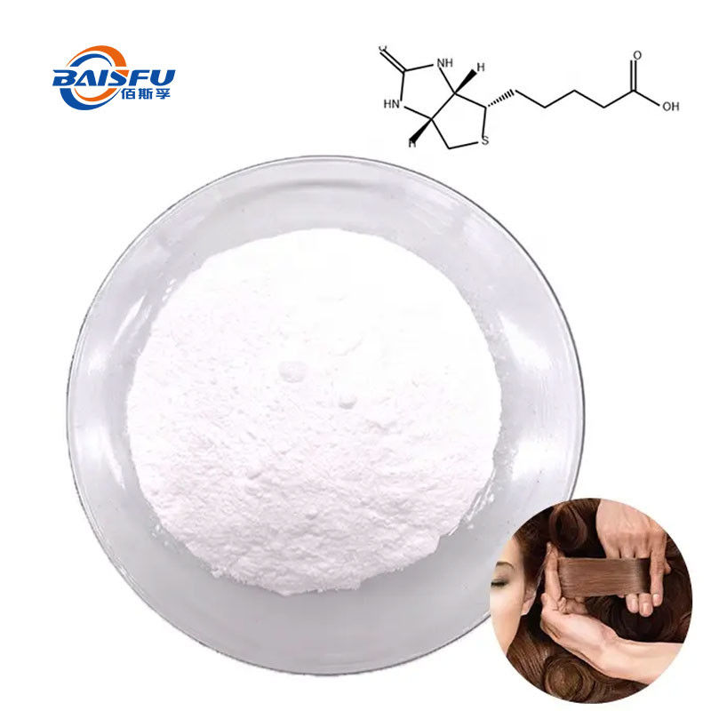 99% Supplement Biotine Vitamin H D-Biotin Powder Vitamin H Powder CAS:58-85-5 Biotin