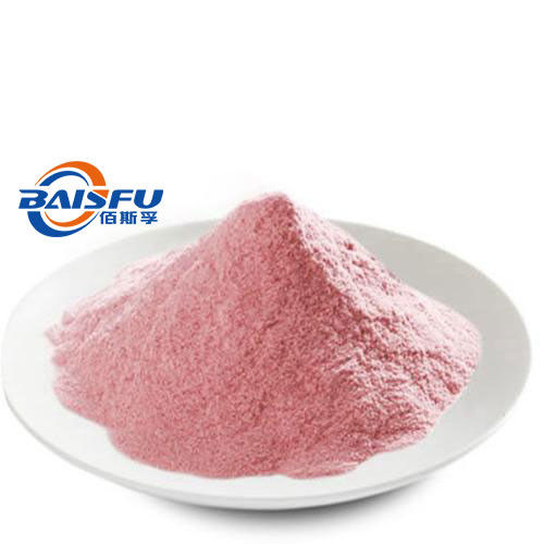 Baisfu Light Red Powder 100% Pure Natural Organic Strawberry Freeze Dried Powder Top Quality CAS No. 16957-70-3