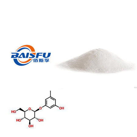Baisfu White Powder GMP Factory 100% High Quality Orcinol Glucoside, 98% Orcinol Glucoside CAS. 21082-33-7.