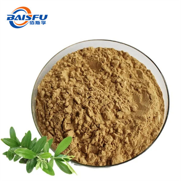 high quality Olive leaf extract water solubility Olive Leaf P.E. Powdered has widely added into the beverage and cosmetics as the functional content.