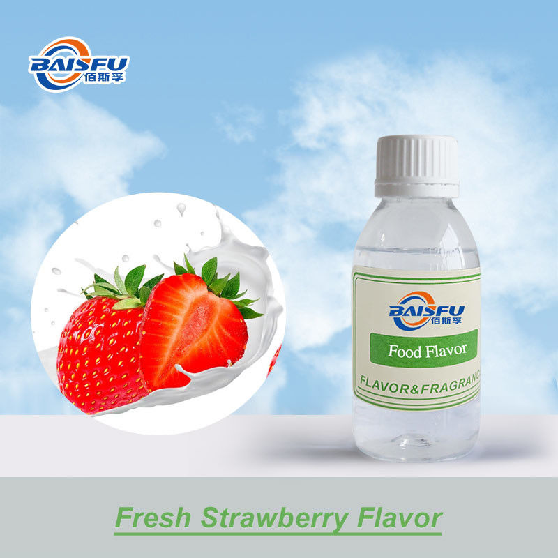Food Grade Fresh Strawberry Flavor Aroma for Beverage / Tea Juice Baisfu High Concentration Flavor