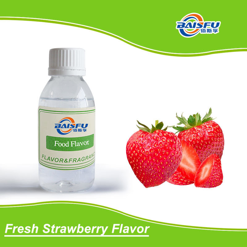 Food Grade Fresh Strawberry Flavor Aroma for Beverage / Tea Juice Baisfu High Concentration Flavor