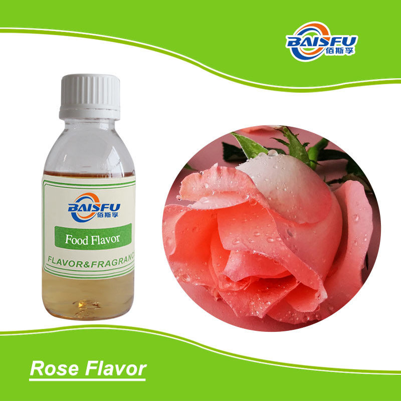 Ice Cream Essential Baisfu Food Grade High Concentration Rose Flavor for Beverage / Juice Strong Taste and Good Effect