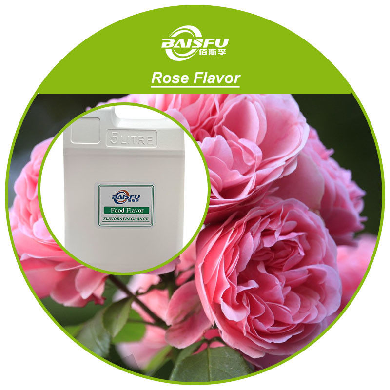 Ice Cream Essential Baisfu Food Grade High Concentration Rose Flavor for Beverage / Juice Strong Taste and Good Effect