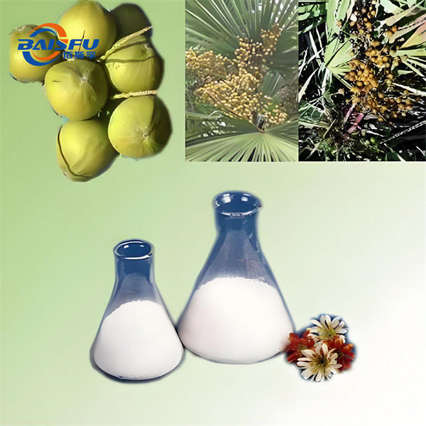Baisfu Top Quality Saw Palmetto Extract Powder Saw Palmetto P.E. 98% Spec Saw Palmetto Fruit Extract with 25%-45% Fatty Acid and Solubility in Methanol  Saw Palmetto Extract CAS 84604-15-9 for food