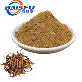 Shaanxi Baisfu herbal plant extract Yellow Brown Powder Polysaccharides Cordyceps Tochukaso Extract Powder Food Grade