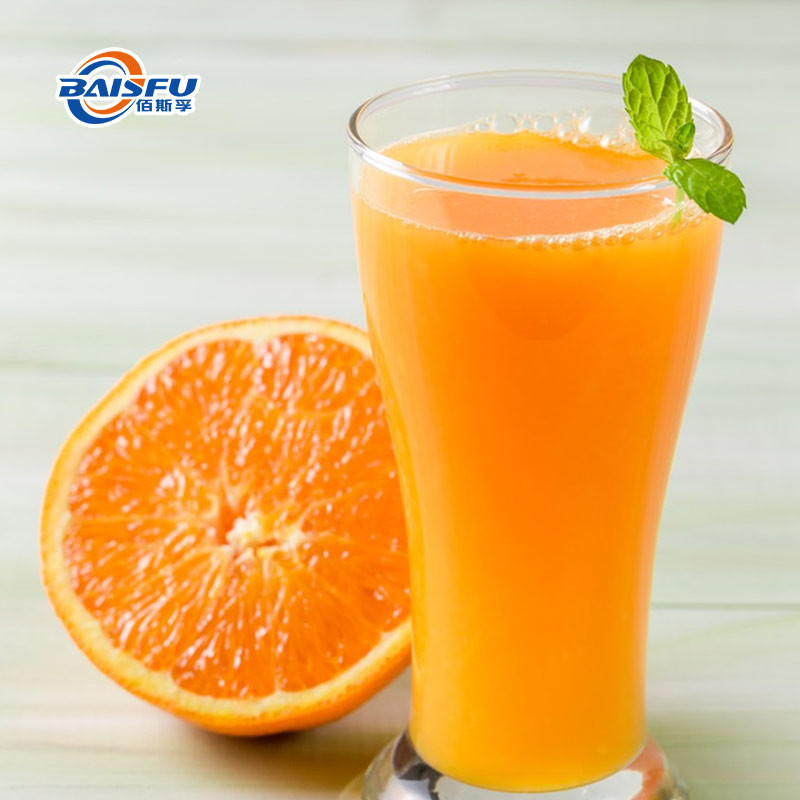 Baisfu Highly Concentrated 99% Orange Powder pure Plant Extract light yellow powder Rich VC for food and dietary supplement