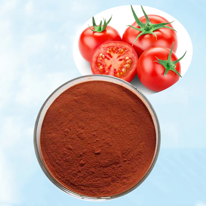 Baisfu Red Powder Fresh Vegetable Tomato Fruit Powder CAS No.: 502-65-8 pure Natural Plant extract  Lycopene 5%-30% for Food Additive