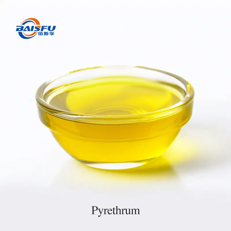 Baisifu Professional Supply Pyrethrum Extract Pyrethrum Water-Soluble Pyrethrins 50% CAS 8003-34-7 Yellow Liquid For Biocide