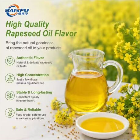 Rapeseed Oil Flavor Liquid Food Grade Rich Nutty Aroma Heat Resistant For Salad Dressing Mayonnaise Margarine Cooking Oil Compound Seasoning Hot Pot Barbecue Marinade Savory Sauce Industry