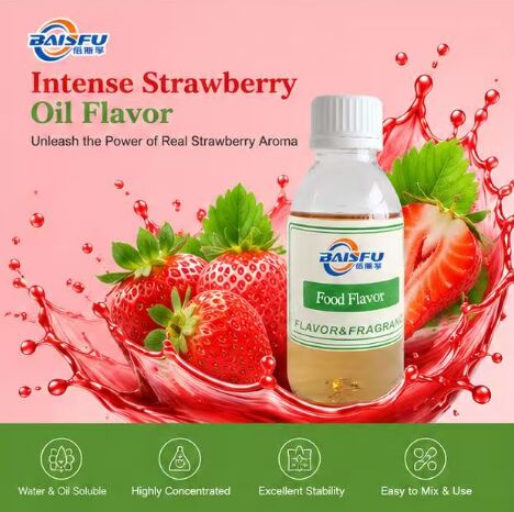 Strawberry Oil Flavor Oil Soluble Heat Stable For Dark Milk White Chocolate Coating Confectionery Candy Making