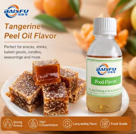 Concentrated Tangerine Peel Oil Flavor for Hard Candy Gummy and Chewy Confectionery