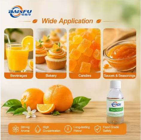 High Quality Natural Orange Juice Flavor for Carbonated Soft Drink Fruit Juice Flavored Water and Alcoholic Cocktail Manufacturing