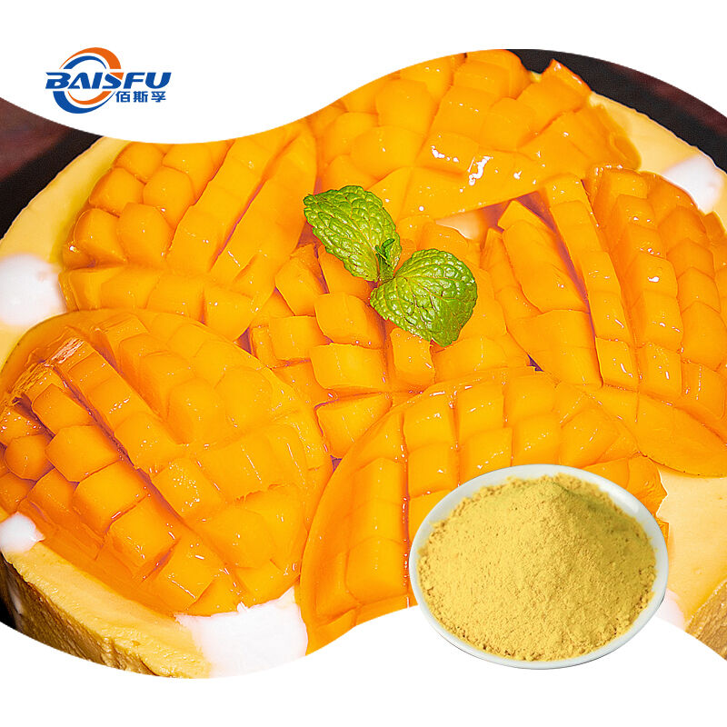 Baisfu Food Grade Free Freeze-Dried Mango Powder Pure Natural Mango Lyophilized Fruit Powder For Beverage 