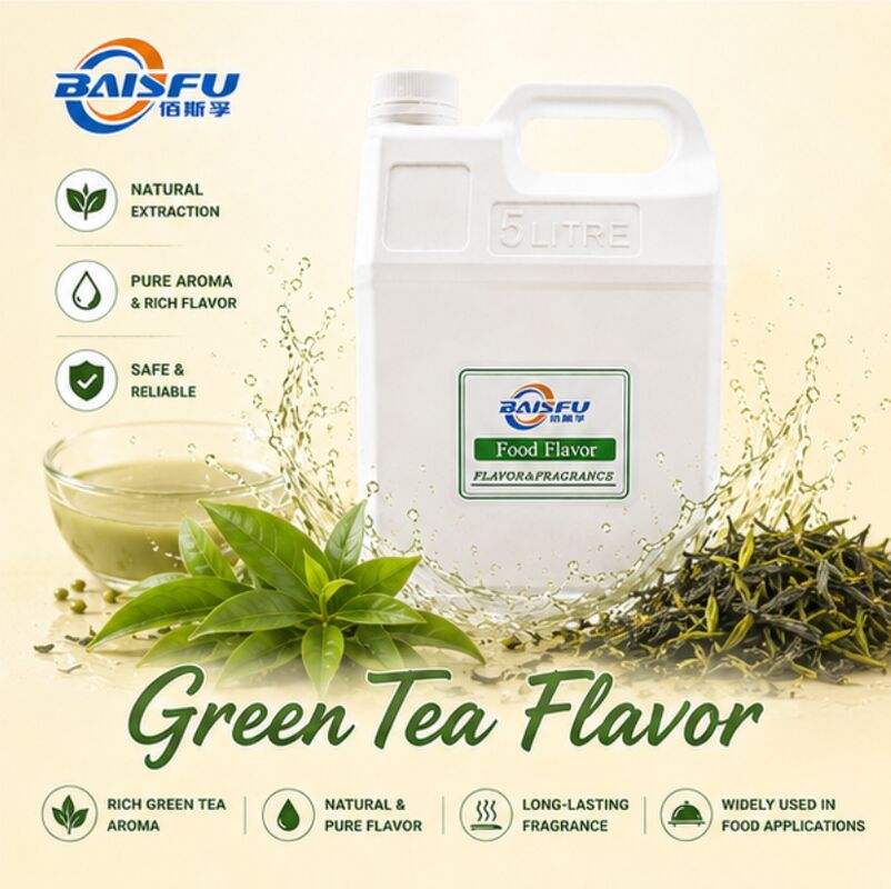 Premium Food Grade Green Tea Flavor for Beverage Dairy Confectionery Delivering Authentic Fresh Tea Aroma