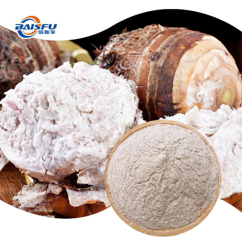 Baisfu Halal Available Pure Freeze Dried Taro Powder Food Grade FD Taro Root Powder for Bubble Tea