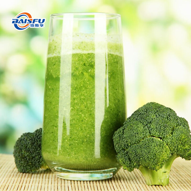 Baisfu Halal Available Food Grade Freeze Dried Broccoli Powder High Fiber Cruciferous Greens Supplement for Beverage