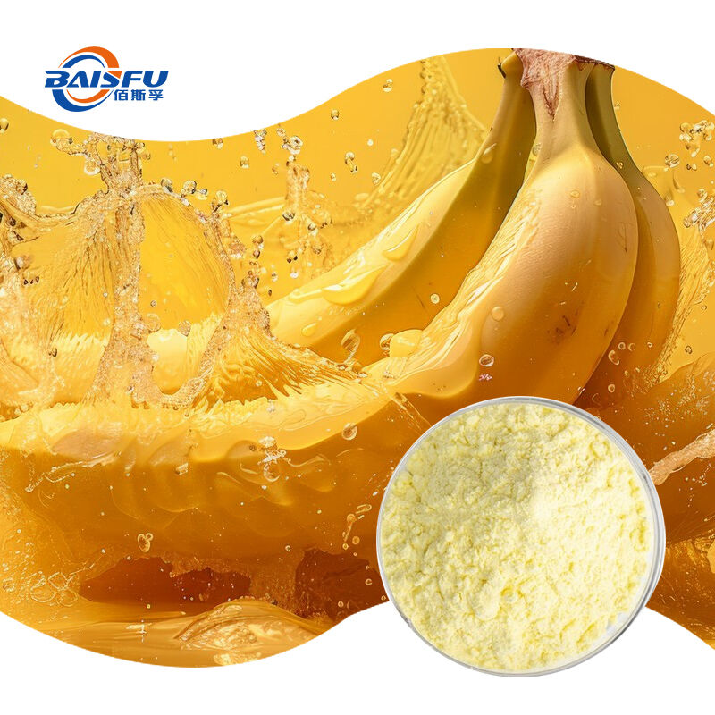 Baisfu Wholesale Freeze-Dried Banana Powder Natural Food Grade Water Soluble Fruit Powder for Solid Beverages